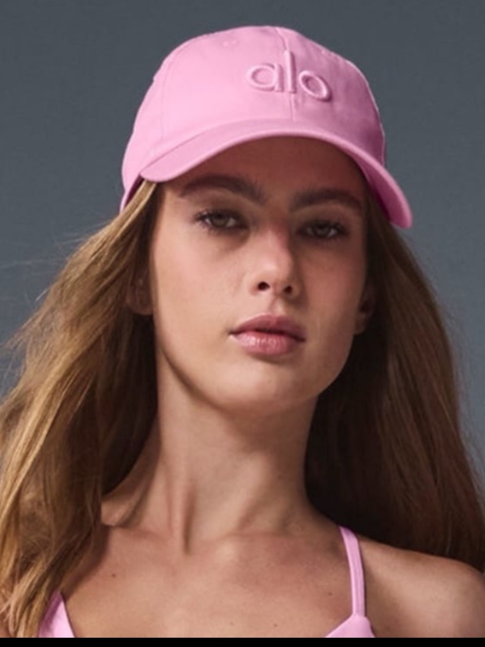 ALO Yoga Off Duty Candy Heart Light Sweet Pink Embroidered Logo Rare  Cap - Picture 2 of 16